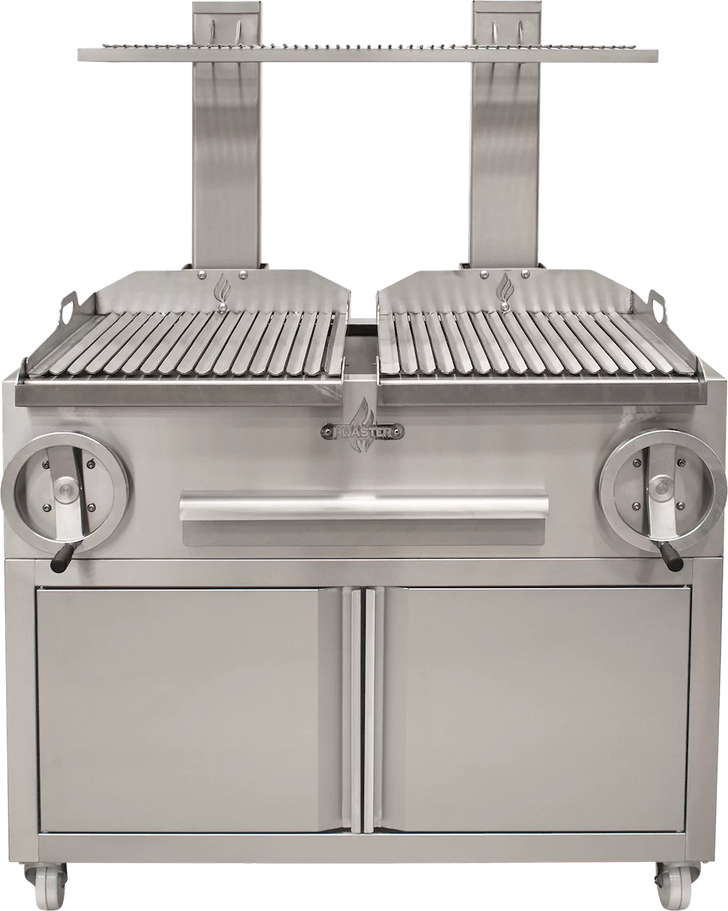 Cocina de lujo con grill y asador de pollos giratorio 4 quemadores/  parrillas de hierro fundido - IMPORTADORA INTERVENTAS